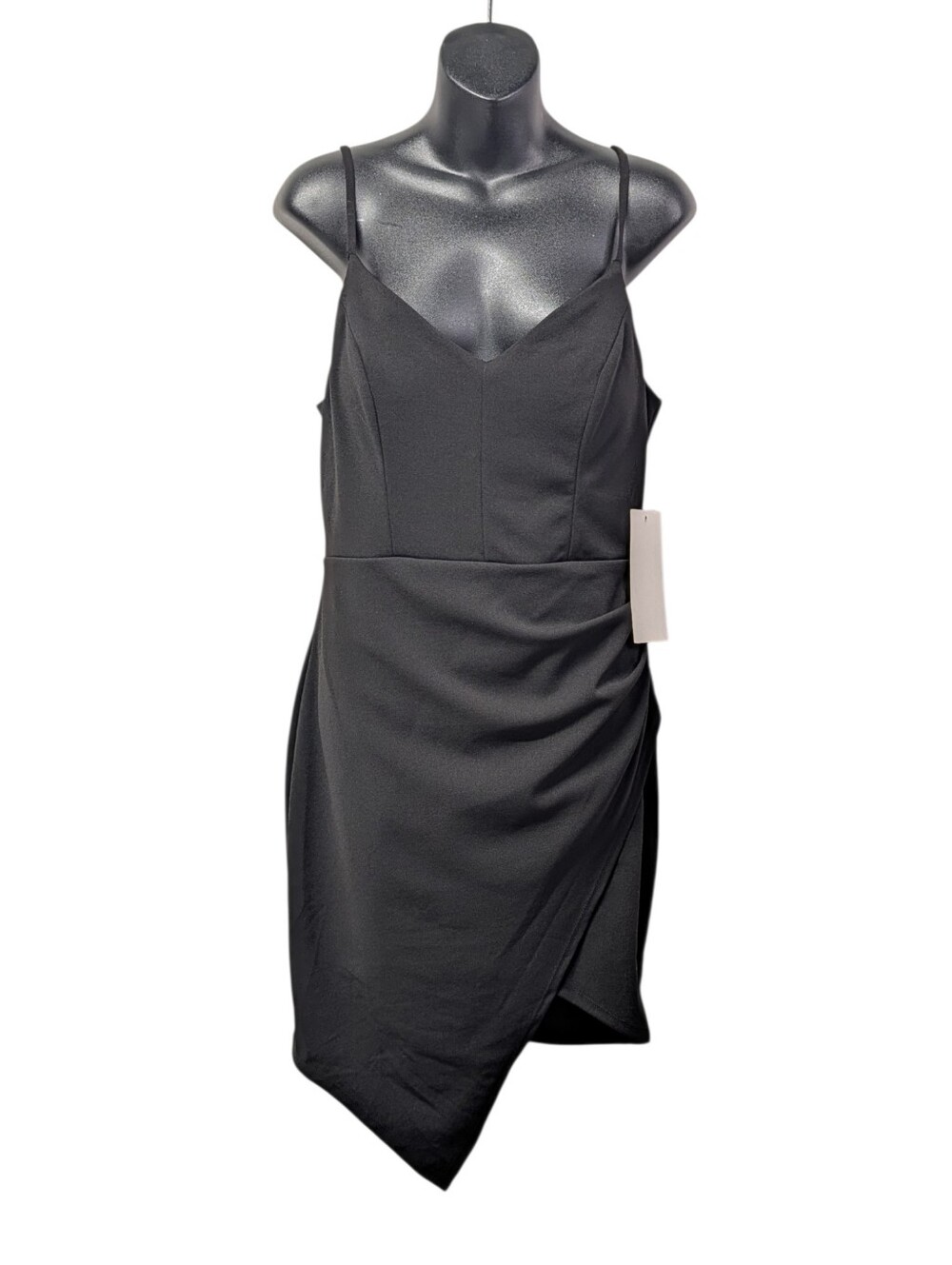 Honey and Rosie Women's Black V-Neck Sleeveless Sheath Dress Knee Length L NWT